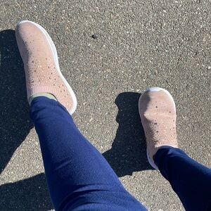 Women's Slip On Breathable Pink Sneaker Flats